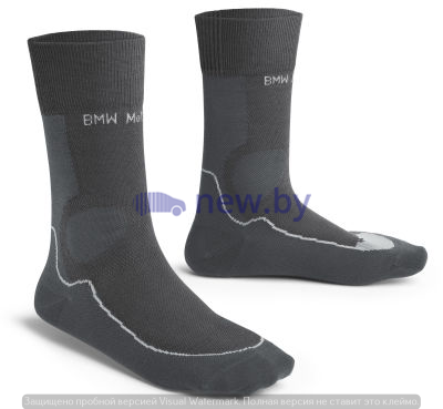 Носки BMW Motorrad Summer Functional Socks, Unisex, Anthracite/Black, артикул 76248395461