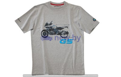 Футболка унисекс BMW Motorrad T-shirt Unisex, R 1200 GS, Grey, артикул 76618392194