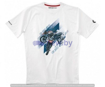 Футболка унисекс BMW Motorrad T-shirt Unisex, G 310 GS, White, артикул 76618392201
