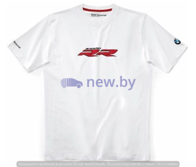 Футболка унисекс BMW Motorrad T-shirt Unisex, S 1000 RR, White, артикул 76618392210