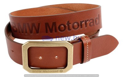 Кожаный ремень BMW Motorrad Logo Leather Belt, Brown, артикул 76898352943