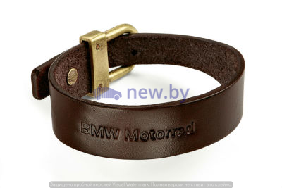 Кожаный браслет унисекс BMW Motorrad Leather Bracelet, Unisex, Brown, артикул 76899898236
