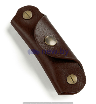 Кожаный брелок BMW Motorrad Leather Key Ring, Dark Brown, артикул 76899898238