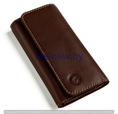 Кожаный футляр для ключей BMW Motorrad Key Case, Leather, Dark Brown, артикул 76899898239