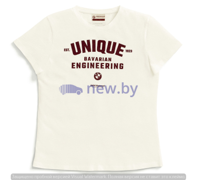 Женская футболка BMW Motorrad T-Shirt Unique, Ladies, Offwhite, артикул 76899899107