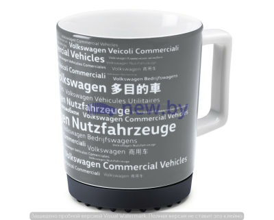 Фарфоровая кружка Volkswagen Commercial Vehicles Mug, Black, артикул 7E0069601A