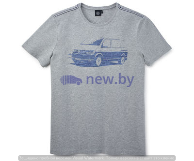Мужская футболка Volkswagen T6 T-Shirt, Men's, Grey, артикул 7E0084200A