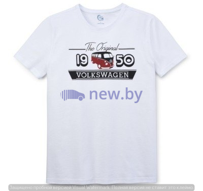 Мужская футболка Volkswagen T1 Bulli Heritage T-Shirt, Men's, White, артикул 7E2084200B