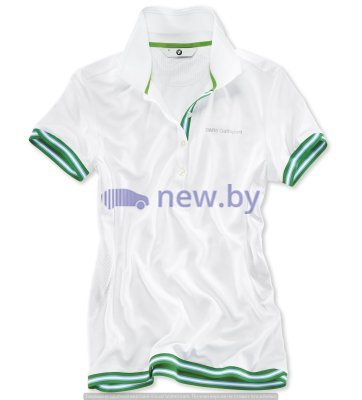 Женская рубашка-поло BMW Golfsport Polo Shirt, ladies, White/Green, артикул 80142285697