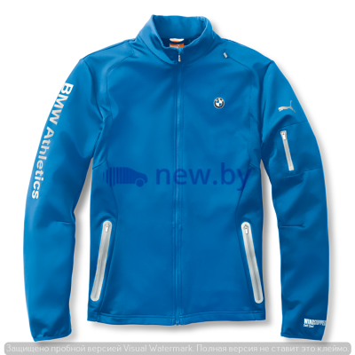 Мужская куртка BMW Men's Athletics Softshell Jacket Blue, артикул 80142334443