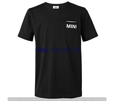 Мужская футболка MINI Men's T-Shirt, Wordmark Pocket, Black, артикул 80142445600