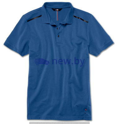 Мужская рубашка-поло BMW M Polo Shirt, Men, Marina Bay Blue, артикул 80142450978