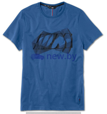 Мужская футболка BMW M Logo T-Shirt, Men, Marina Bay Blue, артикул 80142450980