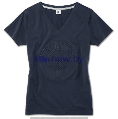 Женская футболка BMW Logo T-Shirt, Ladies, Dark Blue, артикул 80142454549