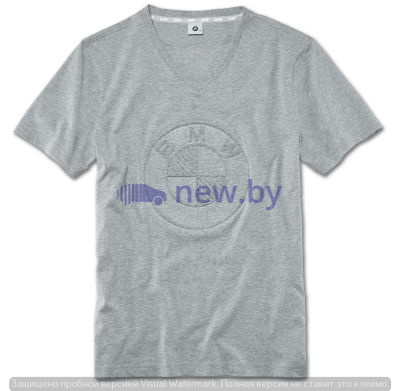 Мужская футболка BMW Logo T-Shirt, Men, Grey Melange, артикул 80142454579