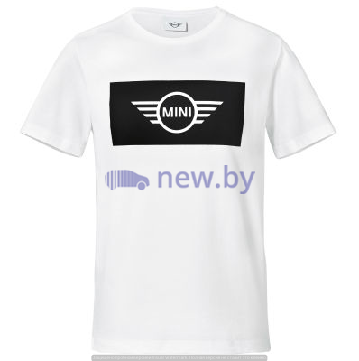Мужская футболка MINI Wing Logo T-Shirt Men's, White/Black, артикул 80142460782