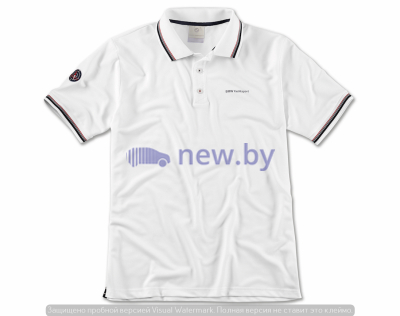 Мужская рубашка-поло BMW Yachting Polo Shirt, Men's, White, артикул 80142461036