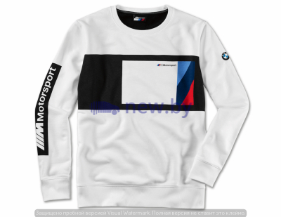 Мужской свитер BMW M Motorsport Sweater Blocking Design, Men, Black/White, артикул 80142461111