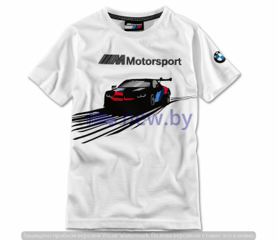 Детская футболка BMW Junior T-Shirt, M8 GTE, White, артикул 80142461121