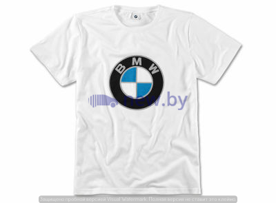 Футболка унисекс BMW T-shirt, Color Logo, Unisex, White, артикул 80142463166