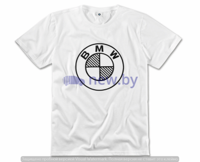 Футболка унисекс BMW T-shirt, Contour Logo, Unisex, White, артикул 80142463172