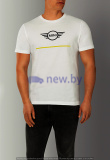 Мужская футболка MINI T-Shirt CI Wing Logo, White/Energetic Yellow/Black, артикул 80145A0A571 Мужская футболка MINI T-Shirt CI Wing Logo, White/Energetic Yellow/Black, артикул 80145A0A571