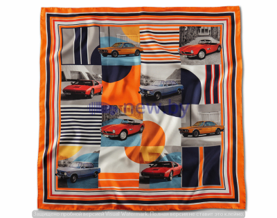 Шелковый платок BMW Classic Silk Scarf, Orange, артикул 80162463138