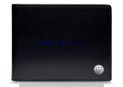 Кожаное портмоне BMW Wallet with Coin Compartment, Black, артикул 80212454667