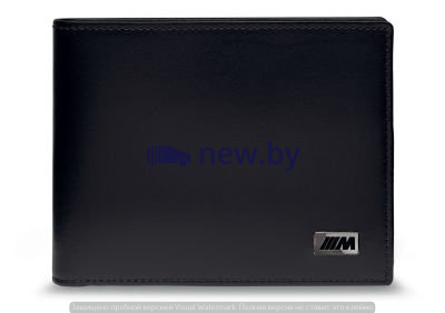 Кожаное портмоне BMW M Wallet with Coin Compartment, Black, артикул 80212454761