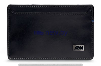 Кожаный футляр для кредитных карт BMW M Card Case, Black, артикул 80212454763
