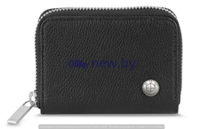 Кожаный кошелек BMW Leather Wallet, Small, Black, артикул 80212466212