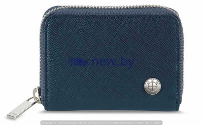 Кожаный кошелек BMW Leather Wallet, Small, Blue, артикул 80212466214