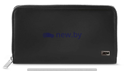 Кожаное портмоне BMW M Wallet, Horizontal, Black, артикул 80212466329