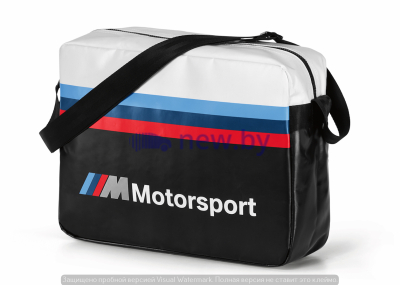 Городская сумка BMW M Motorsport Messenger Bag, Black/White, артикул 80222461144
