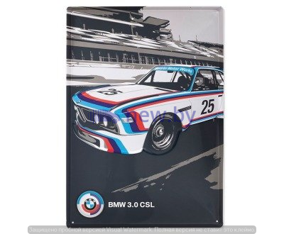 Металлическая пластина BMW Motorsport Heritage Metal Sign, артикул 80232445949