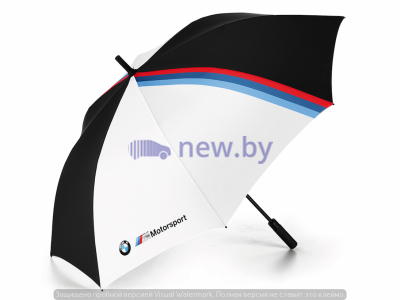 Зонт-трость BMW M Motorsport Umbrella, Black/White, артикул 80232461135