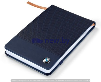 Небольшой блокнот BMW Notebook, Small, Dark Blue, артикул 80242454636