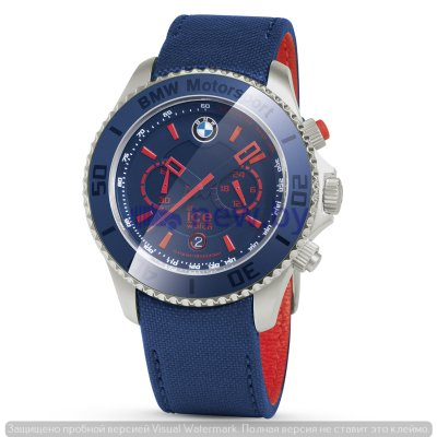 Часы BMW Motorsport ICE Watch Steel Chrono, unisex, Team Blue with M Red, артикул 80262285903