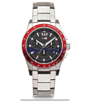 Хронограф BMW M Logo Chronograph, Men, Silver/Red, артикул 80262463268