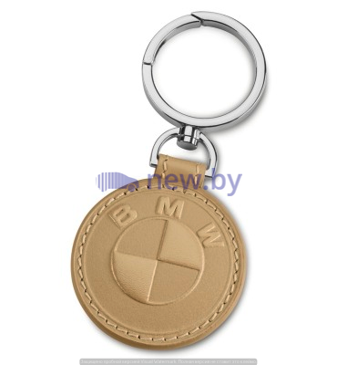 Кожаный брелок BMW Leather Key Ring, Sand, артикул 80272467723