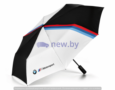 Складной зонт BMW M Motorsport Folding Umbrella, Black/White, артикул 80282461136