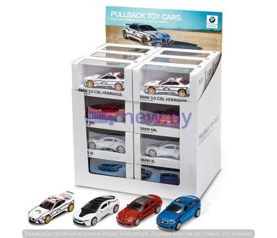 Инерционные модели BMW Pullback Toy Cars, Scale 1:41, артикул 80422413805