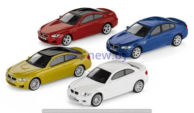 Коллекционный набор из 4-х моделей BMW M-серии, 1:64 scale, артикул 80452365554