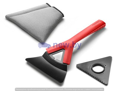 Скребок и микролопатка с рукояткой Audi Ice Scraper and Shovel, Multi-functional, Red/Black, артикул 80A096010E