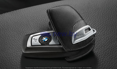 Кожаный футляр для ключа BMW Leather Key Case Basic, Version Black, артикул 82292219911