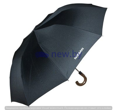 Складной зонт Nissan Compact Umbrella, Dr. Koffer, Magnum Auto, Black, артикул 999UMBAV2K