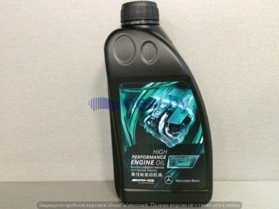 Синтетическое моторное масло Mercedes MB 229.5 AMG, вязкость 5W40, 1 литр, артикул A000989810211BIBR