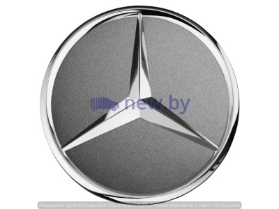 Колпачок ступицы колеса Mercedes цвета Серые Гималаи с хромированным логотипом, Hub caps, himalayas grey with chrome star, артикул A22040001257756