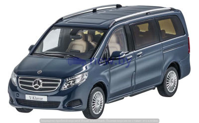 Модель автомобиля Mercedes V-Class, model series 447, Navy Blue, Scale 1:43, артикул B66006014