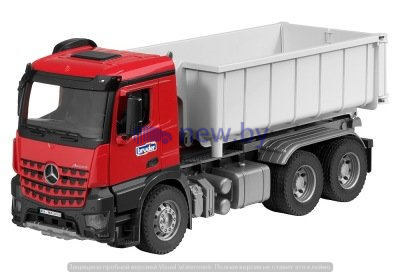 Игрушка грузовик Mercedes-Benz Arocs, 6x4, Abrollcontainer mit Figur, артикул B66006044